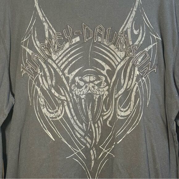 Harley-Davidson Other - Harley-Davidson Men's Black Charcoal snake Graphic Long Sleeve Tee size XL